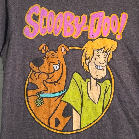 Scooby-Doo Shaggy Hanna-Barbera Graphix Print Classic Cartoon Gray Tee Tshirt M - Picture 6 of 15